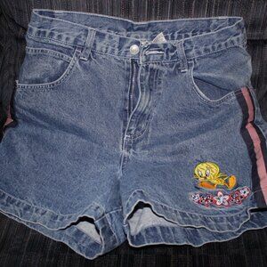 Looney Tunes Tweety Bird Jean Shorts